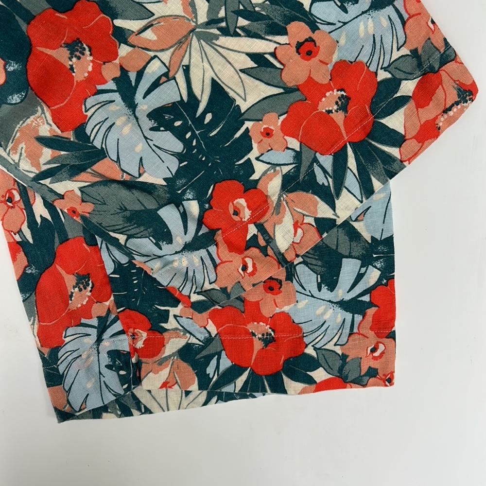 C&C California Linen Tropical Floral Print Pants